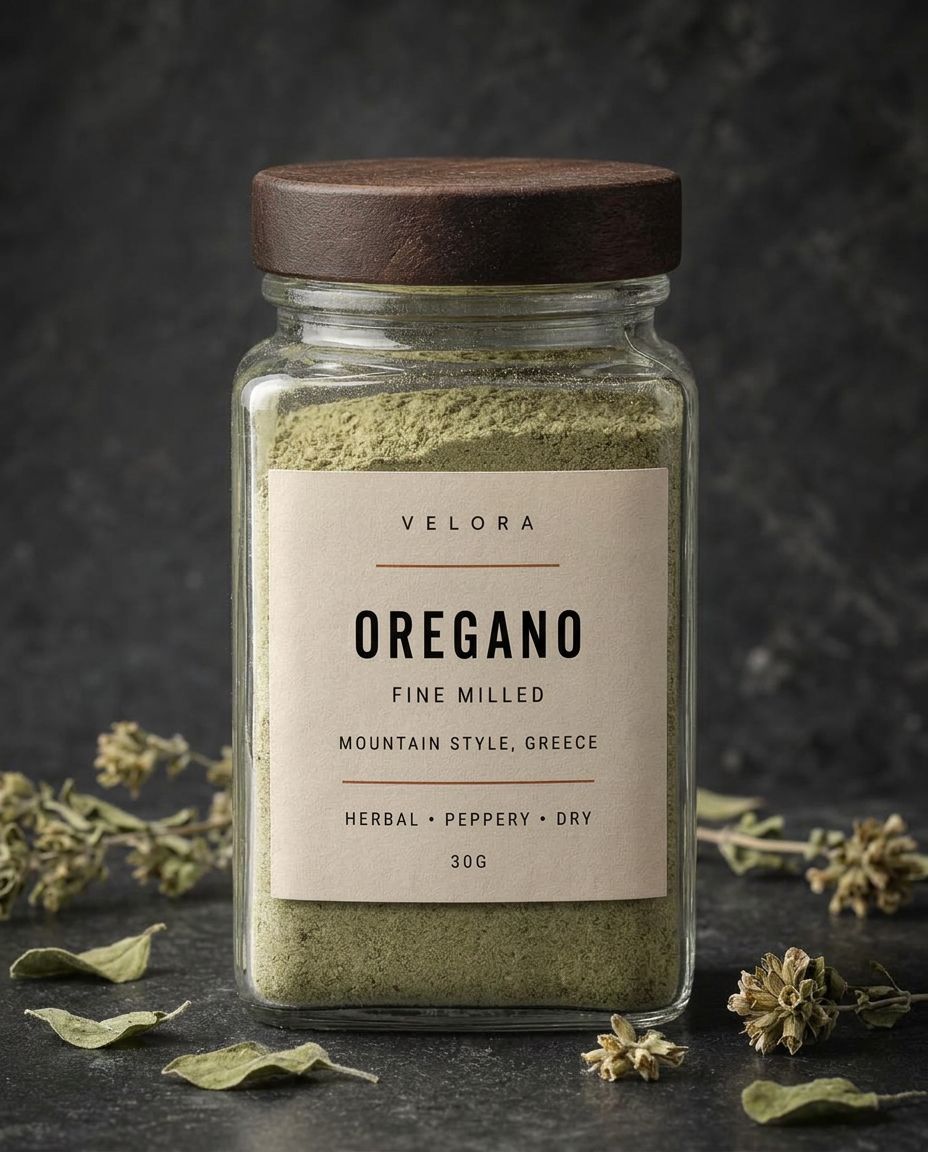 Velora Oregano — Whole Leaf, photographed in the studio