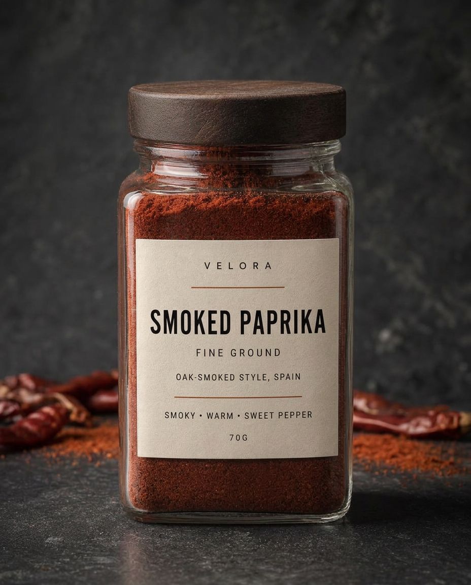 Velora Smoked Paprika — Ground, photographed in the studio